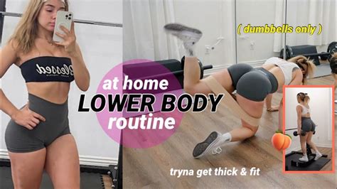 Home Leg Booty Workout🍑 Dumbbell Bands Only Youtube