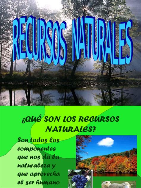 Recursos Naturales Y Su Clasificación Pdf Energía Renovable