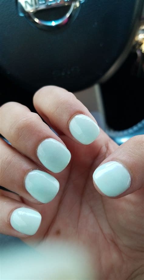 Light Sea Green Dip Powder Nails Sns Nails Colors Dipped Nails