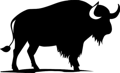 Premium Vector Buffalo Vector Silhouette Illustration