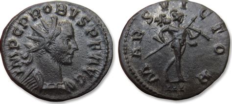 ROMAN EMPIRE AE Antoninianus 277 A D Probus Lugdunum Lyon Mint