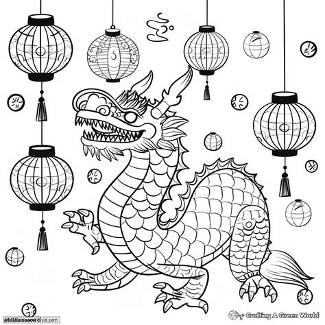 Chinese New Year Dragon Coloring Pages - Free & Printable!