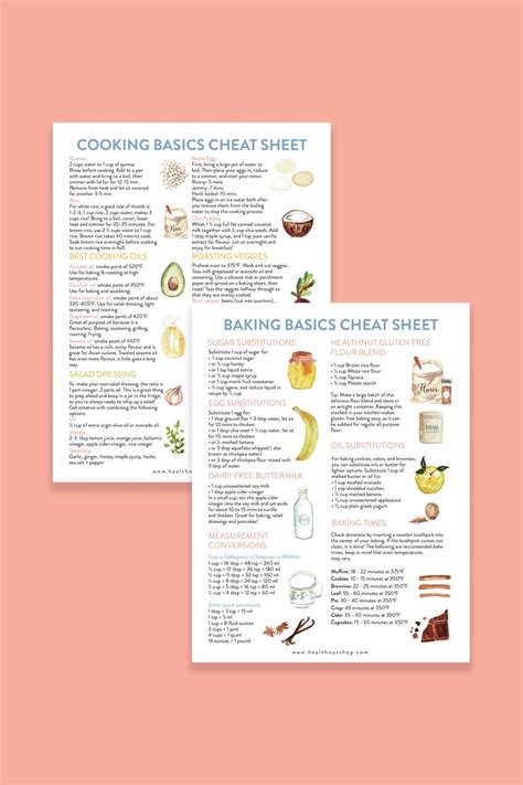 Cooking And Baking Basics Healthnut Nutrition