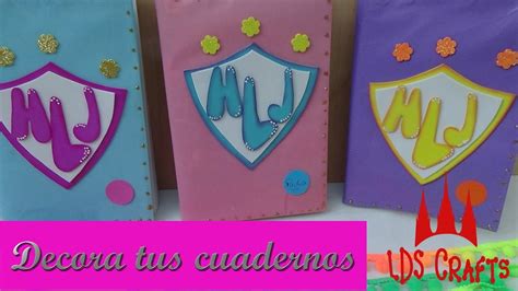 Decora Tus Cuadernos F Cil Y Bonitos Youtube