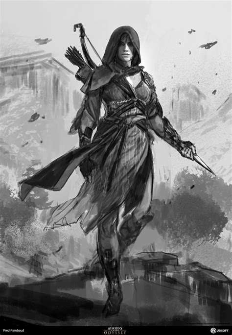 Artstation Kassandra Assassin S Creed Odyssey Illustrations Fred Rambaud Assassins Creed