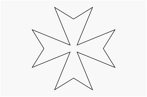 Maltese Cross Outline Svg