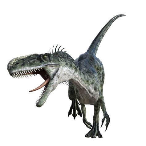 Monolophosaurus Dinosaur Isolated On Transparent Stock Photo