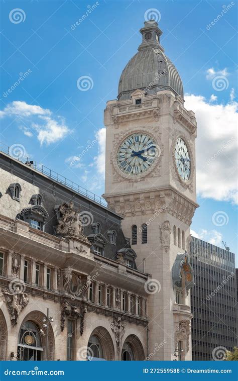 Gare De Lyon Railroad Train Station Stock Photo - Image of tower, architecture: 272559588