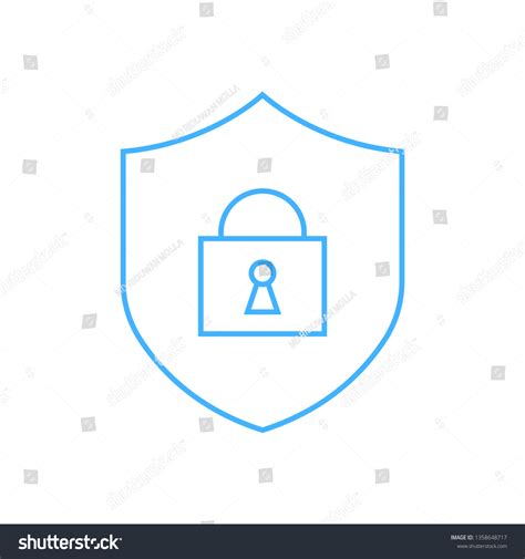 Shield Security Lock Sign Vector Stock Vector Royalty Free 1358648717 Shutterstock