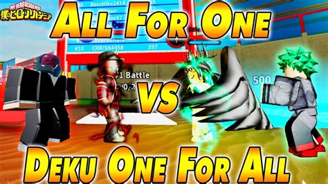 All For One VS Deku One For All Boku No Roblox Remastered YouTube