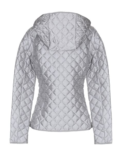 Geox Synthetic Down Jacket In Grey Gray Lyst