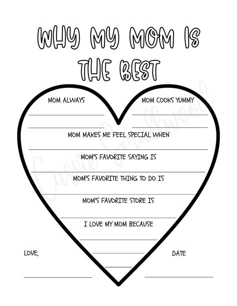 Mother S Day Printable Questionnaire