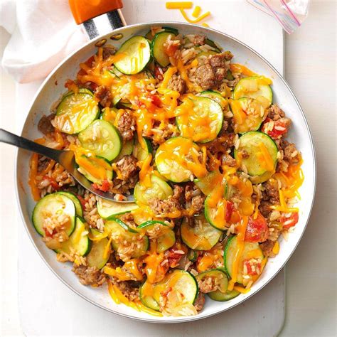 Zucchini And Sausage Stovetop Casserole Recipe Taste Of Home