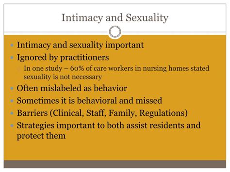 Ppt Intimacy And Sexuality Supporting Residents With Dementia