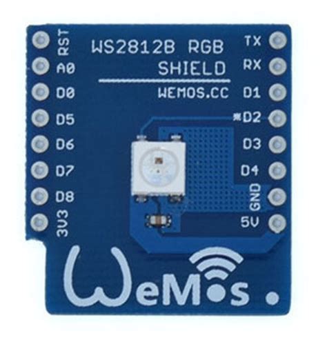 Ws2812b Rgb Led Shield For Wemos D1 Mini Hacktronics