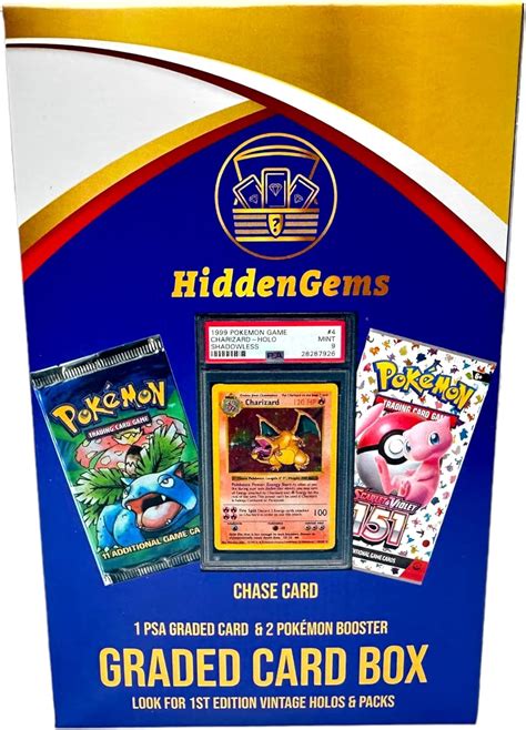 HiddenGems Graded Card Box elke doos bevat 1 PSA kaart 2 Pokémon