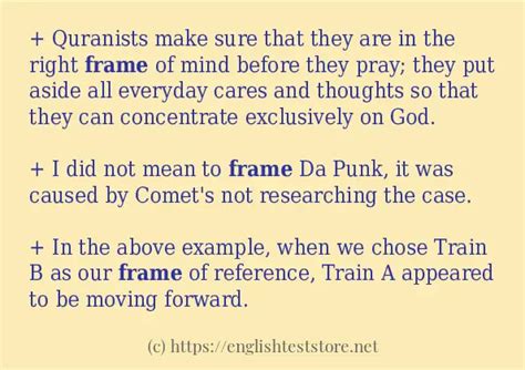 Frame Some Example Sentences Englishteststore Blog