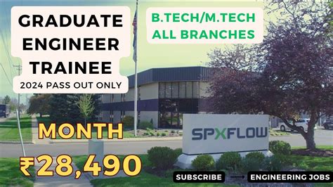 Spx Flow Mnc Hirings Graduate Engineer Trainee Off Campus Drive For