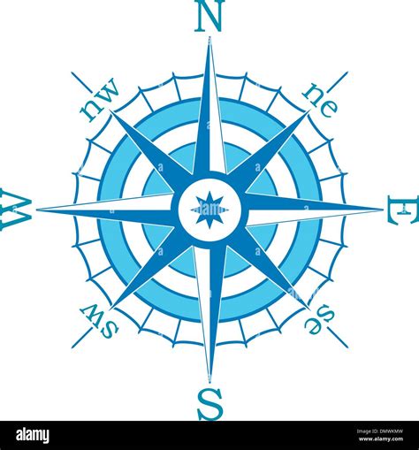 Blue Compass Rose Transparent