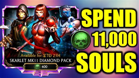 MK Mobile Skarlet MK11 Diamond Pack Huge Opening I Spend 11 000