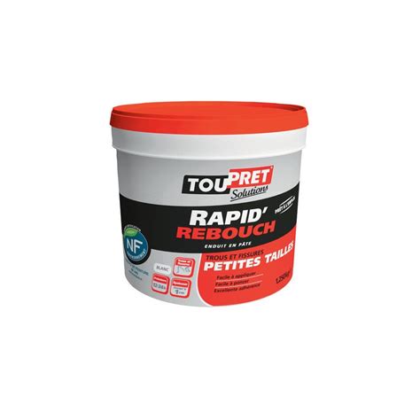 Enduit De Rebouchage Toupret Rapid Rebouch 1 25 Kg En PÃte Pour Mur