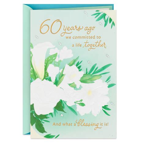 My Friend And My Soulmate 60th Anniversary Card For Spouse Greeting