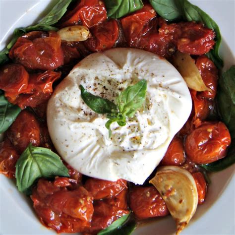 Salade Burrata Et Tomates Confites Les Tabliers Bleus