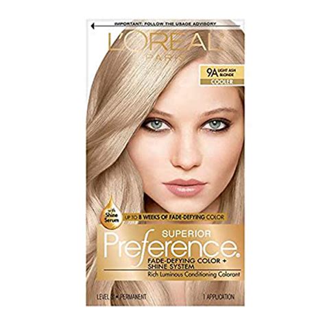 Loreal Superior Preference Fade Defying Color A Light Ash Blonde Icm Online