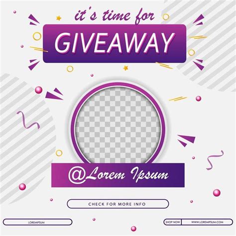 A Purple And White Gift Card With The Words It S Time For Giveaway