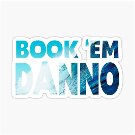 "Book 'Em Danno" Sticker for Sale by havatees | Redbubble