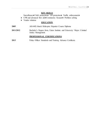 Resume Justin Mattke Pdf