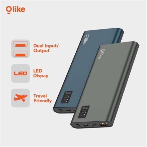 Promo Olike Power Bank 10000Mah 3A Dual Port Usb Type C Fast Charging