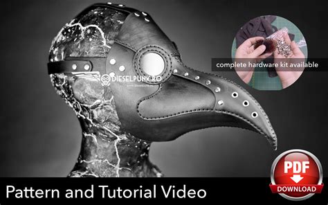 Plague Doctor Mask Pattern - DIY Pattern - Pdf Download - Video Tutorial