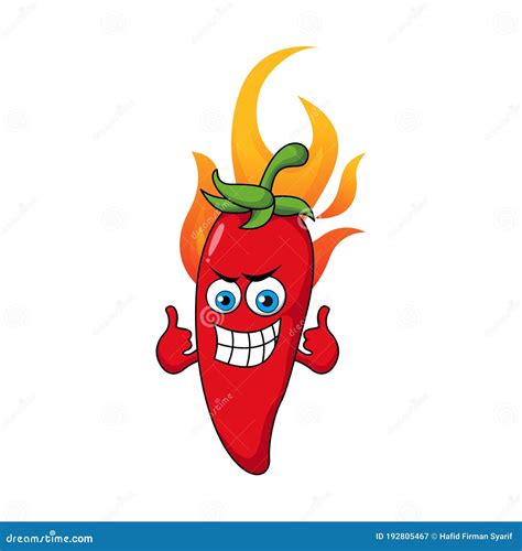 Red Hot Chili Characters Illustration Design Stock Vector Illustration Of Cool Cook