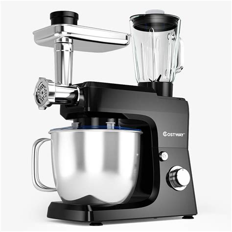 Costway 800w 7 Qt 6 Speed Black Stainless Steel Multi Functional