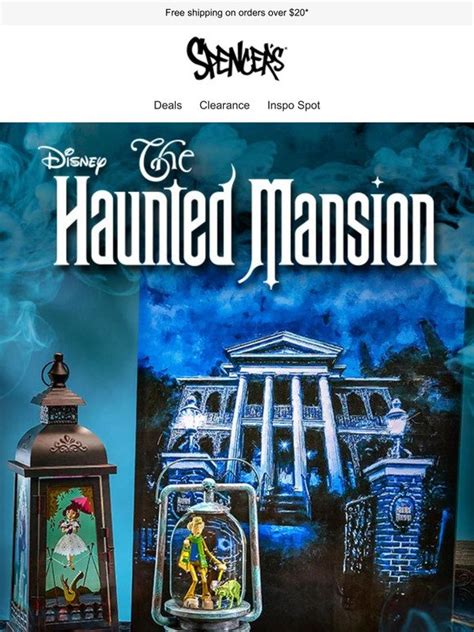 Spencersonline 🖤 New Disney The Haunted Mansion Décor 👻 Milled