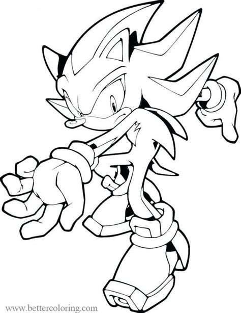 Shadow The Hedgehog Coloring Sheets - Free Printable Coloring Pages