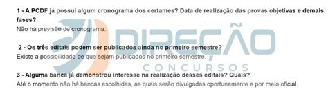 Concurso Pcdf Rg O V Possibilidade De Tr S Editais No Primeiro