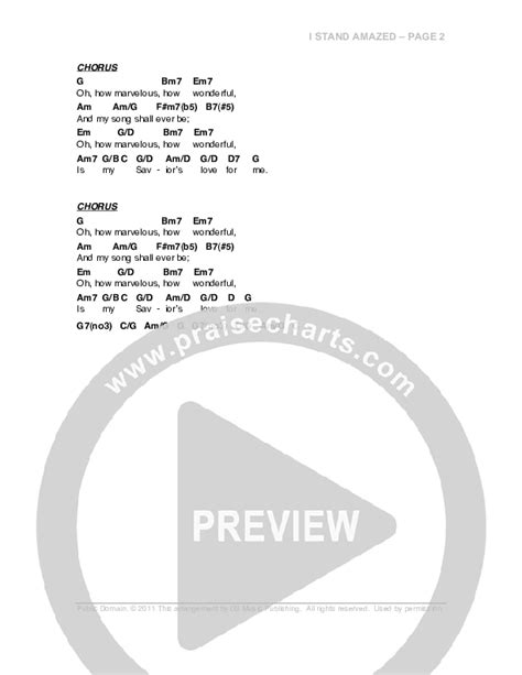 I Stand Amazed Chords PDF (G3 Worship) - PraiseCharts