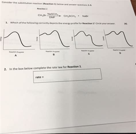 Solved Consider the substitution reaction (Reaction 1) below | Chegg.com