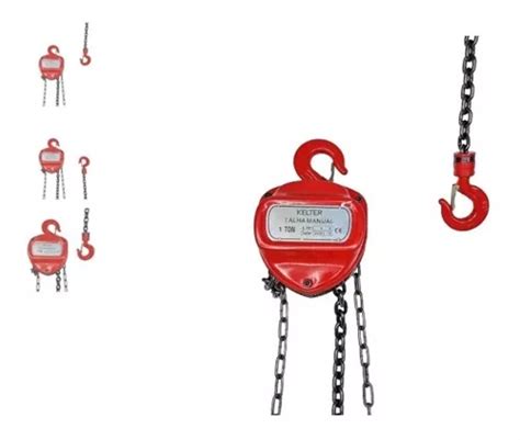 Talha Manual 1 Tonelada 1000 Kg Corrente 3 Metros