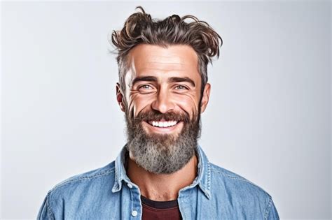 Hombre Con Bonita Sonrisa Fondo Blanco Foto Premium