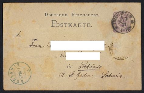 Postkarte Pfennige Deutsche Reichspost Gelaufen Kaufen Auf Ricardo