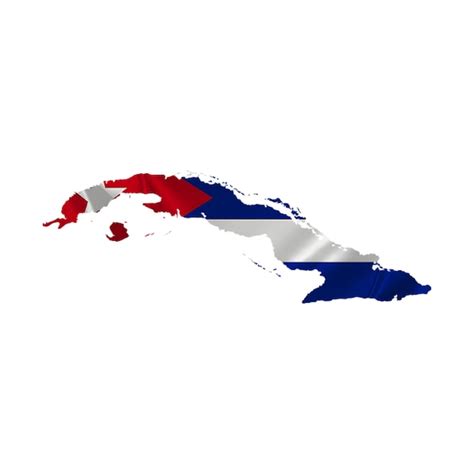 Mapa De Cuba Sua Bandeira Foto Premium