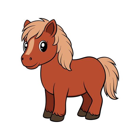 Shetland Pony Realistic Color Design 58244354 Vector Art At Vecteezy