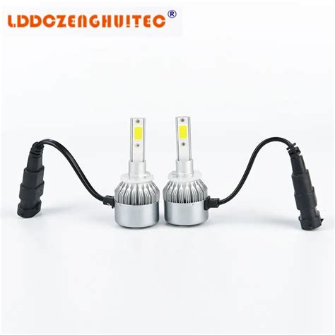 Lddczenghuitec Set W Lm Cob Chip C Led Headlight W Lm H