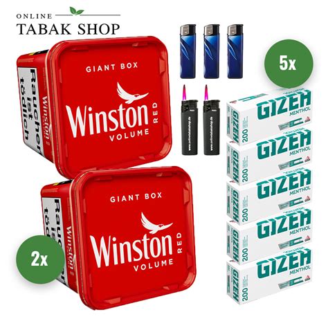 Sparpaket Winston Rot Volumentabak 180g online günstig kaufen