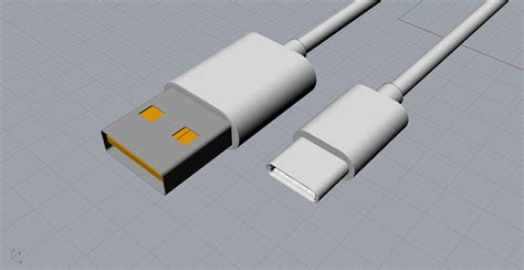 Type C Usb 3 0 Cable 3d Model 3d Model 9 Unknown 3ds Obj Skp 3dm Fbx Ige Stl Free3d