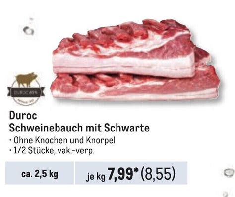 Duroc Schweinebauch Mit Schwarte Je Kg Angebot Bei METRO