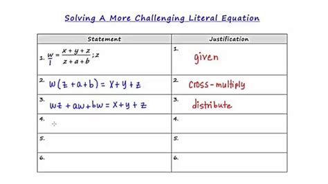 Solving Literal Equations Kuta